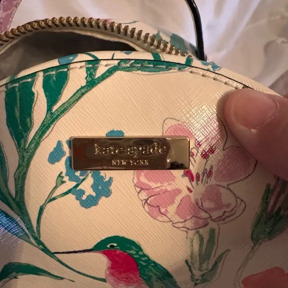 Kate Spade Floral Hummingbird Laurel Way Sammi Backpack - Green, Pink, Red - Picture 2 of 5